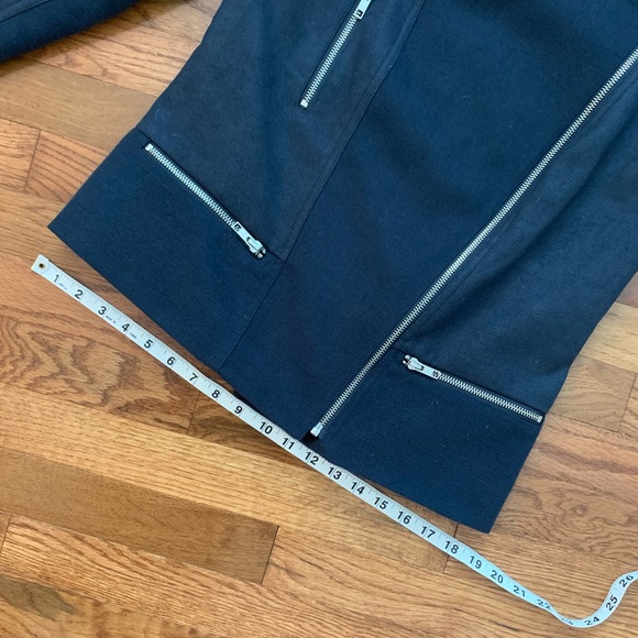 Trouve Blue Felt Moto Jacket women's medium size - Picture 8 of 11